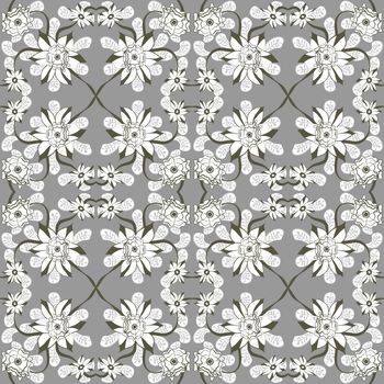 Floral pattern with flowers and leaves   Fantasy flowers       Abstract Floral geometric fantasy