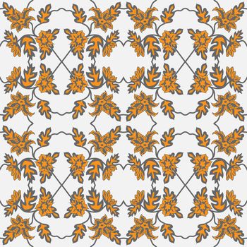 Floral damask seamless pattern background