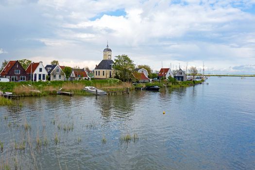 The ancient village Durgerdam at the IJsselmeer in the Netherlands