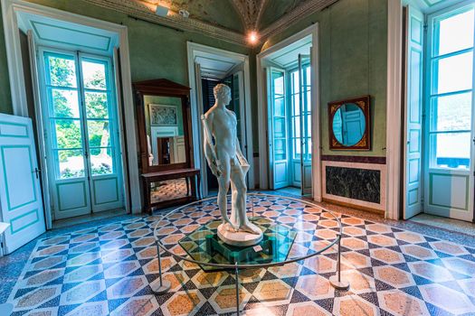 TREMEZZO, ITALY, JUNE 03, 2019 : interiors of villa Carlotta, on lake Como, june 03, 2019, in Tremezzo, italy