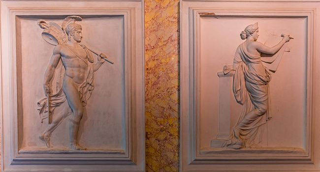 TREMEZZO, ITALY, JUNE 03, 2019 : interiors of villa Carlotta, on lake Como, june 03, 2019, in Tremezzo, italy