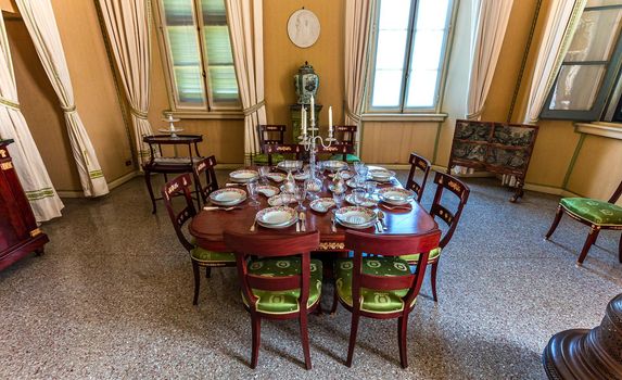 TREMEZZO, ITALY, JUNE 03, 2019 : interiors of villa Carlotta, on lake Como, june 03, 2019, in Tremezzo, italy