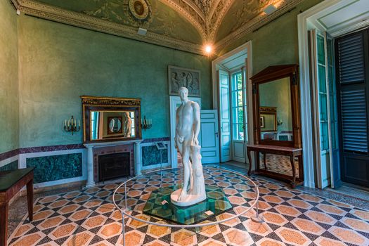 TREMEZZO, ITALY, JUNE 03, 2019 : interiors of villa Carlotta, on lake Como, june 03, 2019, in Tremezzo, italy