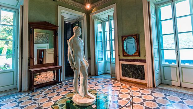 TREMEZZO, ITALY, JUNE 03, 2019 : interiors of villa Carlotta, on lake Como, june 03, 2019, in Tremezzo, italy