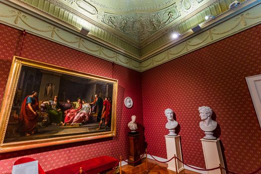 TREMEZZO, ITALY, JUNE 03, 2019 : interiors of villa Carlotta, on lake Como, june 03, 2019, in Tremezzo, italy