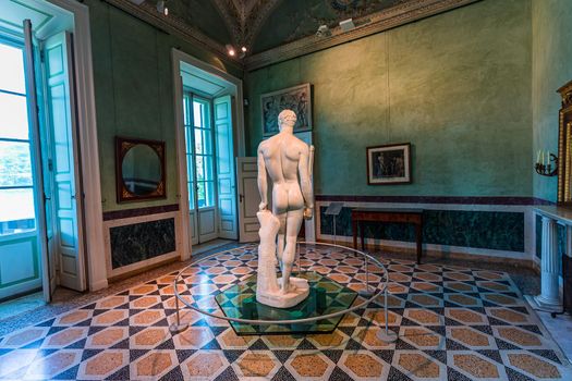 TREMEZZO, ITALY, JUNE 03, 2019 : interiors of villa Carlotta, on lake Como, june 03, 2019, in Tremezzo, italy