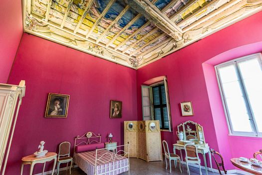 TREMEZZO, ITALY, JUNE 03, 2019 : interiors of villa Carlotta, on lake Como, june 03, 2019, in Tremezzo, italy