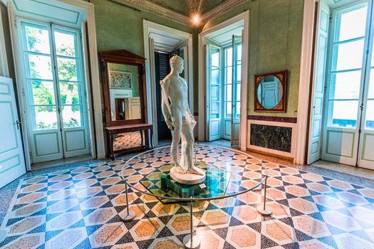 TREMEZZO, ITALY, JUNE 03, 2019 : interiors of villa Carlotta, on lake Como, june 03, 2019, in Tremezzo, italy