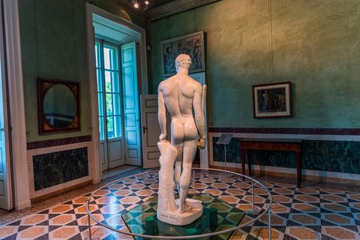 TREMEZZO, ITALY, JUNE 03, 2019 : interiors of villa Carlotta, on lake Como, june 03, 2019, in Tremezzo, italy