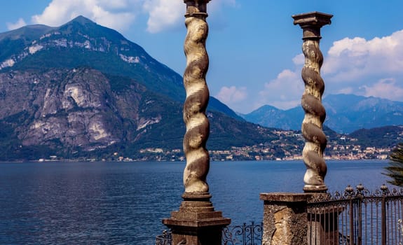 VARENNA, ITALY, JUNE 05, 2019 : exteriors and gardens of villa Monastero, on lake Como, june 05, 2019, in Varenna, italy