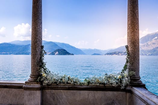 VARENNA, ITALY, JUNE 05, 2019 : exteriors and gardens of villa Monastero, on lake Como, june 05, 2019, in Varenna, italy