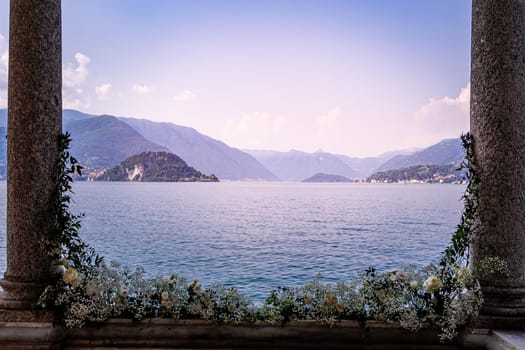 VARENNA, ITALY, JUNE 05, 2019 : exteriors and gardens of villa Monastero, on lake Como, june 05, 2019, in Varenna, italy