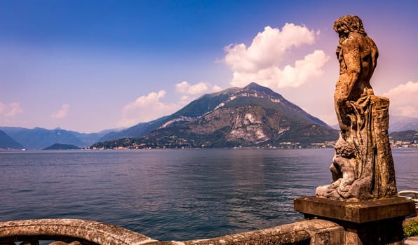 VARENNA, ITALY, JUNE 05, 2019 : exteriors and gardens of villa Monastero, on lake Como, june 05, 2019, in Varenna, italy