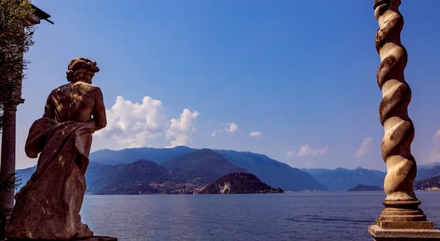 VARENNA, ITALY, JUNE 05, 2019 : exteriors and gardens of villa Monastero, on lake Como, june 05, 2019, in Varenna, italy