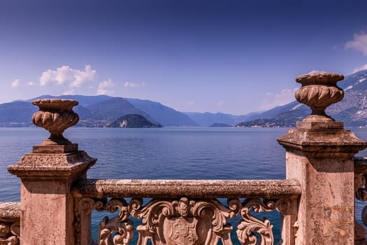 VARENNA, ITALY, JUNE 05, 2019 : exteriors and gardens of villa Monastero, on lake Como, june 05, 2019, in Varenna, italy