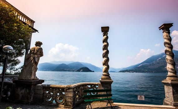 VARENNA, ITALY, JUNE 05, 2019 : exteriors and gardens of villa Monastero, on lake Como, june 05, 2019, in Varenna, italy