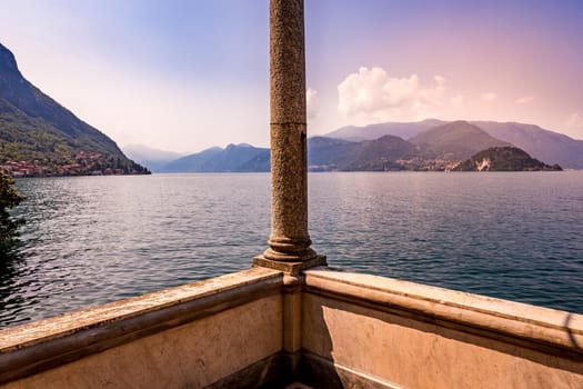 VARENNA, ITALY, JUNE 05, 2019 : exteriors and gardens of villa Monastero, on lake Como, june 05, 2019, in Varenna, italy