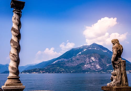 VARENNA, ITALY, JUNE 05, 2019 : exteriors and gardens of villa Monastero, on lake Como, june 05, 2019, in Varenna, italy