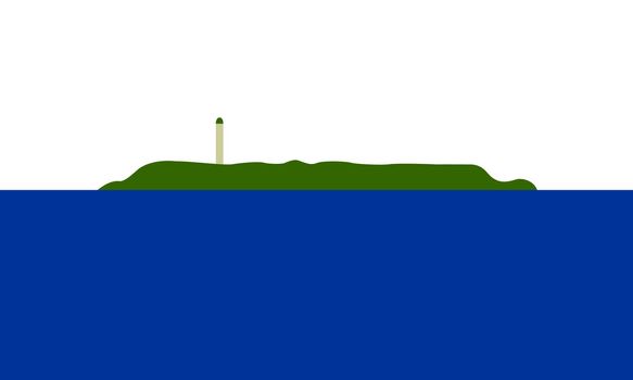 Navassa Island flag in real proportions and colors, vector image