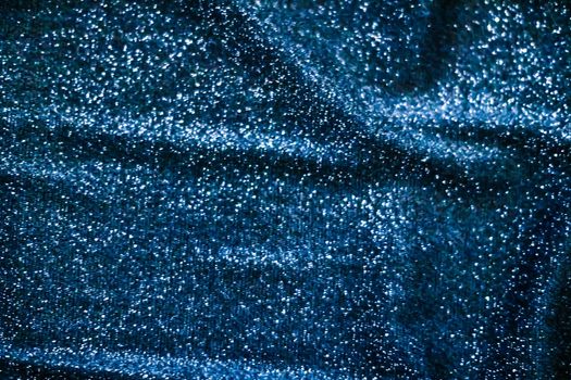 Luxe glowing texture, night club branding and New Years party concept - Blue holiday sparkling glitter abstract background, luxury shiny fabric material for glamour design and festive invitation