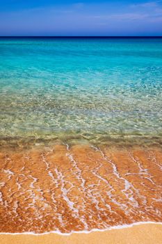 Beautiful turquoise beach Falasarna (Falassarna) in Crete, Greece. View of famous paradise sandy deep turquoise beach of Falasarna (Falassarna) in North West, Crete island, Greece.