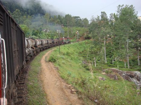 Old train between Ella and Nuwara Eliya, Sri Lanka.