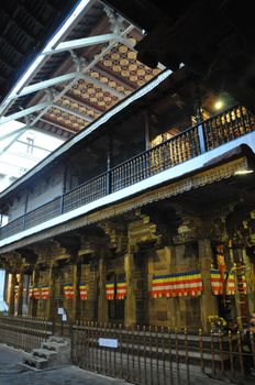 Temple of the Sacred Tooth Relic in Kandy, Sri Lanka.