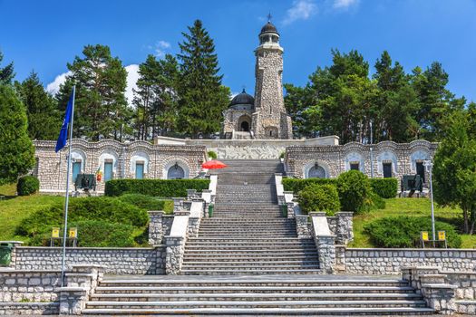 Heroes Mausoleum situated on the Mateias Hill. The monument is dedicated to the 1st World War heroes.