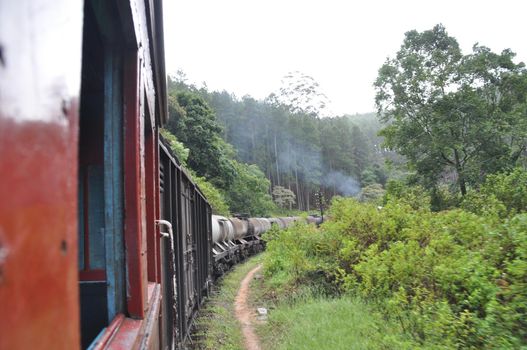 Old train between Ella and Nuwara Eliya, Sri Lanka.