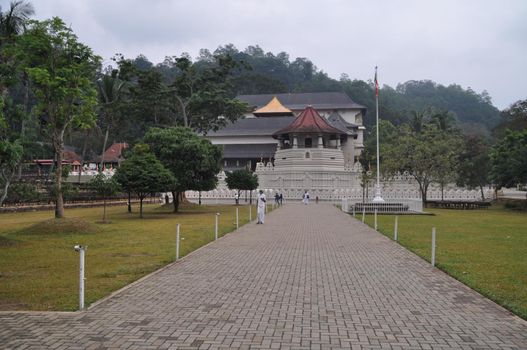 Temple of the Sacred Tooth Relic in Kandy, Sri Lanka.