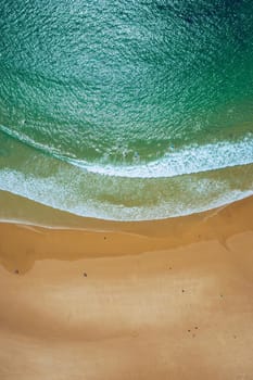 Campismo beach and Dunas beach and Island Baleal near Peniche on the shore of the Atlantic ocean in west coast of Portugal. Beautiful Baleal beach at Baleal peninsula close to Peniche, Portugal.