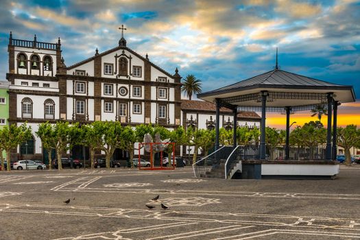 Church of St. Joseph (Portuguese: Igreja de Sao Jose), dated from 1709, located in the historic center of Ponta Delgada city on Sao Miguel island. Azores, Sao Miguel, Portugal.