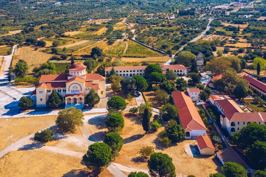 Monastery of Agios Gerasimos on Kefalonia island, Greece. Sacred Monastery of Agios Gerasimos of Kefalonia, Greece.