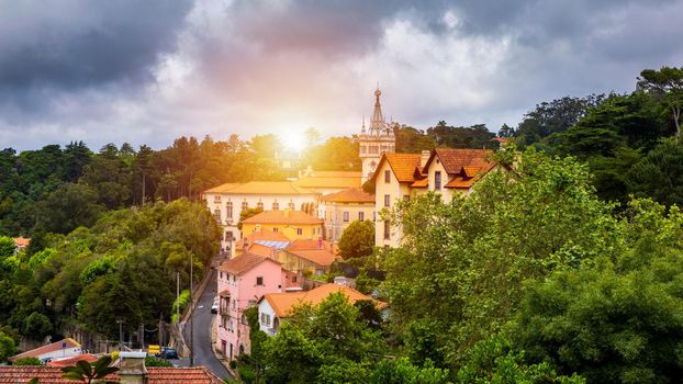 Portuguese city of Sintra, a UNESCO World Heritage Site. Sintra city near Lisbon. Sintra, Portugal. 
