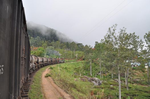 Old train between Ella and Nuwara Eliya, Sri Lanka.