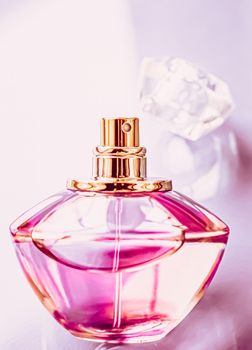 Womens perfume, pink cologne bottle as vintage fragrance, eau de parfum as holiday gift, luxury perfumery brand present.