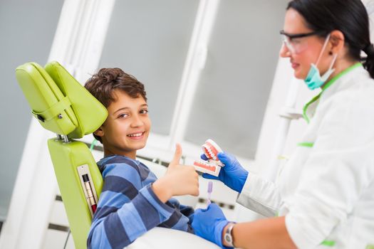 Little boy is ready for dentist.