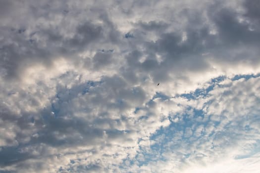 blue sky with clouds in nature