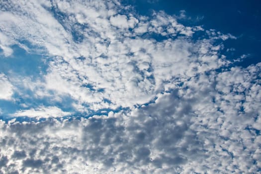 blue sky with clouds in nature