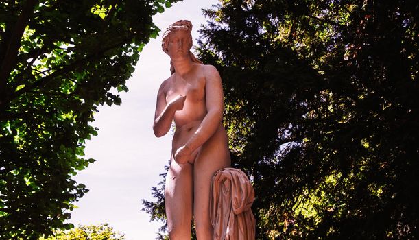 COMPIEGNE, FRANCE, AUGUST 13, 2016 : statue in gardens of chateau de Compiegne, august 13, 2016 in Compiegne, Oise, France