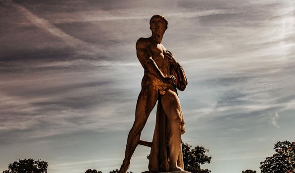 COMPIEGNE, FRANCE, AUGUST 13, 2016 : statue in gardens of chateau de Compiegne, august 13, 2016 in Compiegne, Oise, France