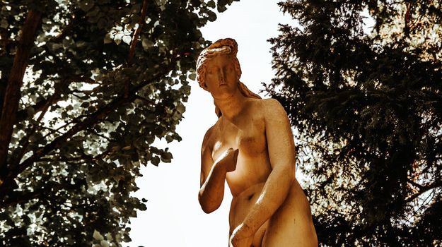 COMPIEGNE, FRANCE, AUGUST 13, 2016 : statue in gardens of chateau de Compiegne, august 13, 2016 in Compiegne, Oise, France