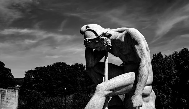 COMPIEGNE, FRANCE, AUGUST 13, 2016 : statue in gardens of chateau de Compiegne, august 13, 2016 in Compiegne, Oise, France