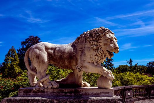 COMPIEGNE, FRANCE, AUGUST 13, 2016 : statue in gardens of chateau de Compiegne, august 13, 2016 in Compiegne, Oise, France