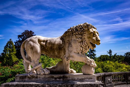 COMPIEGNE, FRANCE, AUGUST 13, 2016 : statue in gardens of chateau de Compiegne, august 13, 2016 in Compiegne, Oise, France