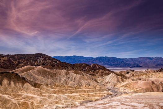 Zabriskie point, death valley, california, usa