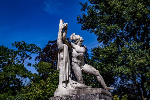 COMPIEGNE, FRANCE, AUGUST 13, 2016 : statue in gardens of chateau de Compiegne, august 13, 2016 in Compiegne, Oise, France