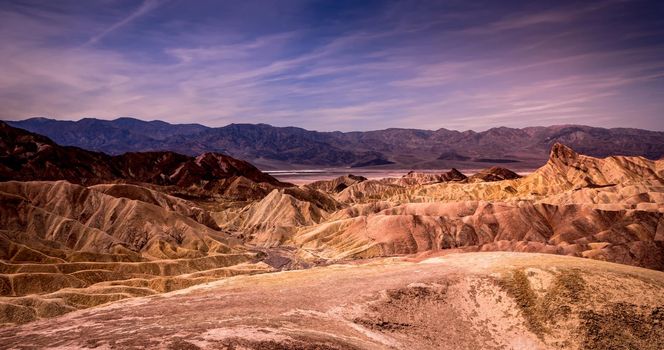 Zabriskie point, death valley, california, usa