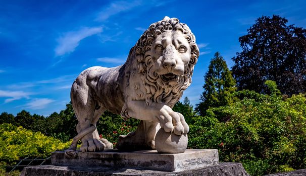 COMPIEGNE, FRANCE, AUGUST 13, 2016 : statue in gardens of chateau de Compiegne, august 13, 2016 in Compiegne, Oise, France