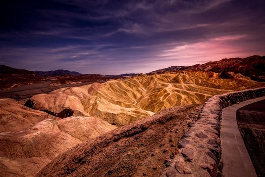 Zabriskie point, death valley, california, usa